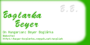 boglarka beyer business card