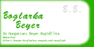 boglarka beyer business card
